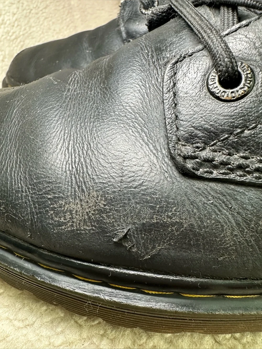 Dr. Martens Awley Men’s Black Leather Lace Up Classic Combat Boots Biker Punk 12